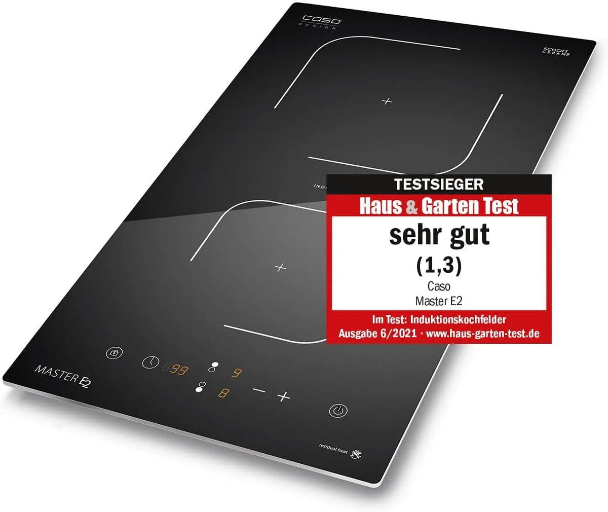 Caso Master E2 Inductiekookplaat E2 met 180 minuten en Timer