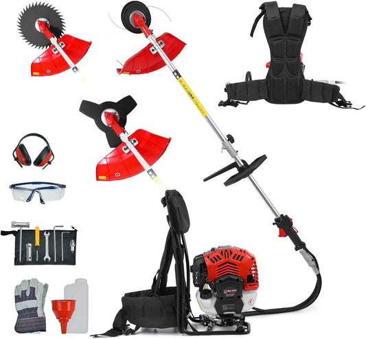 Grastrimmer met 52 cc, 3 PK, 2,2 kW, 3-in-1, aluminium en benzineaandrijving
