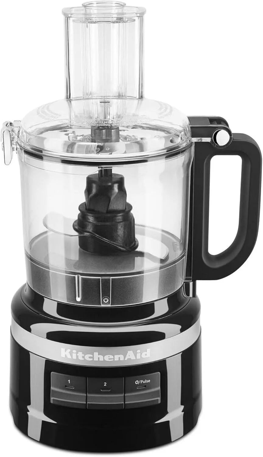 Keukenmachine, KitchenAid KFP0719EOB, 250 W, 2 Snelheden en Pulseren, Onyx zwart 5KFP0719EOB, Compact en Krachtig, Roestvrijstalen Messen