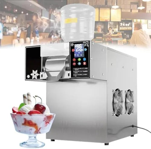 Molen, RVS, productie van 120 kg/24 uur, instelbare snelheid, automatische elektrische ijsmolen, voor restaurant en supermarkt
