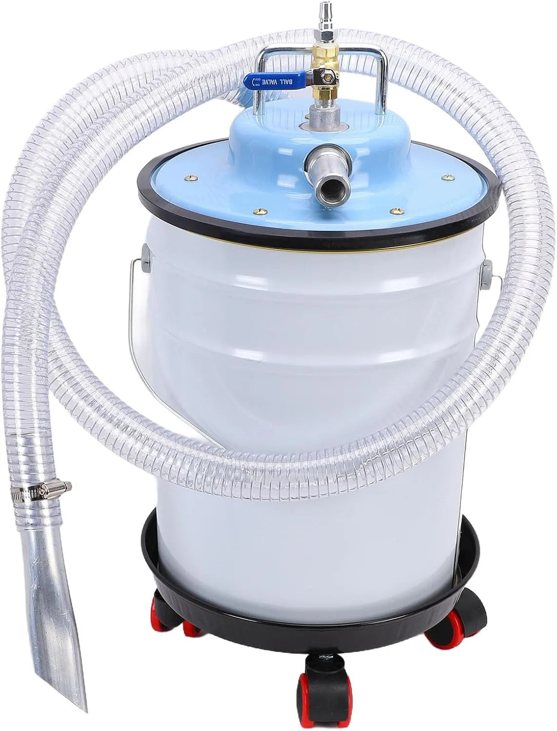 Stofzuiger met 20L, 3/8 inch, 360 l, 9,5 mm, waterreservoir, RVS, zonder netstroom en voor bouwplaats en werkplaats