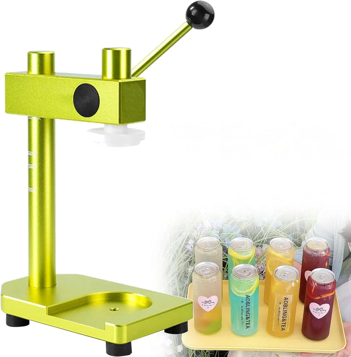 Can Sealer Machine met 12 x 20 x 29,5 cm, 250ml, 330ml, 400ml, 500ml, 700ml en 1-2 seconden