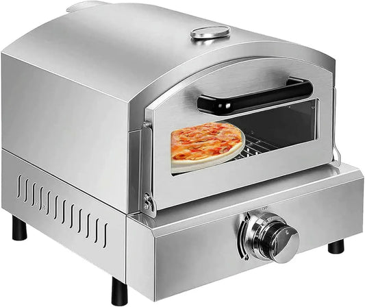 Inbouwoven, 12 Inch Pizza Maker, RVS, Draagbare Propaan Pizza Oven Voor Thuis En Feest