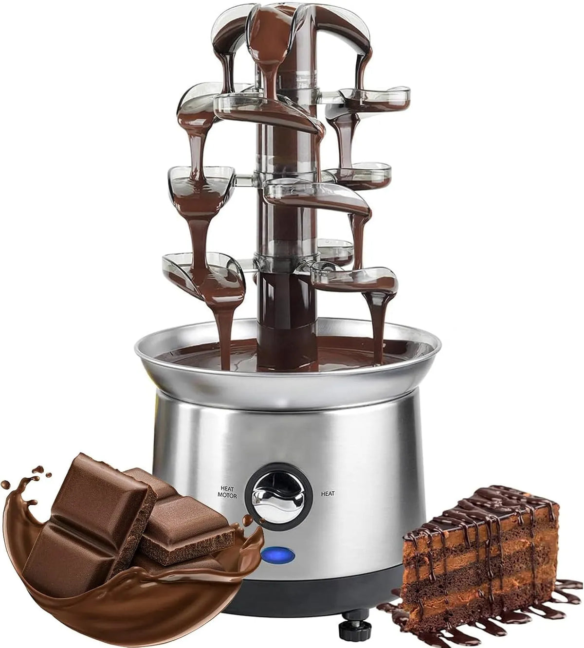 Chocoladefontein elektrische machine, 180 W, voor bruiloften, verjaardagen en Kerstmis