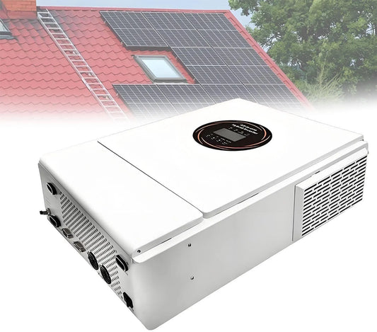 Spanningsomvormer, 5500 W, hybride omvormer voor zonne-energie, off-grid hybride omvormer, LCD-scherm, ondersteuning