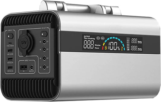 600 W, Draagbaar energiestation 600 W zonnegenerator Mobiele stroomvoorziening Campingbatterijvoeding met 220V-stopcontact voor kamperen in de