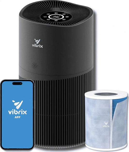 Luchtreiniger met 468m3/h, HEPA H14, 150 m2, 27 dB, 25 W, HEPA-filter en geluidsarme werking