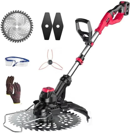Grasmaaier, 18V, Snoerloze Elektrische Grasmaaier, Elektrische Grasmaaier Accu-aangedreven Onkruidverdelger, Borstelloze Motor