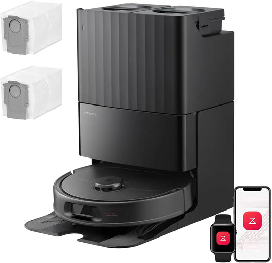 Roborock Robotstofzuiger met 75 °C, 45 °C, 18.500 Pa, 9,65 cm, 10 mm, 55 dB, wifi en obstakelvermijding