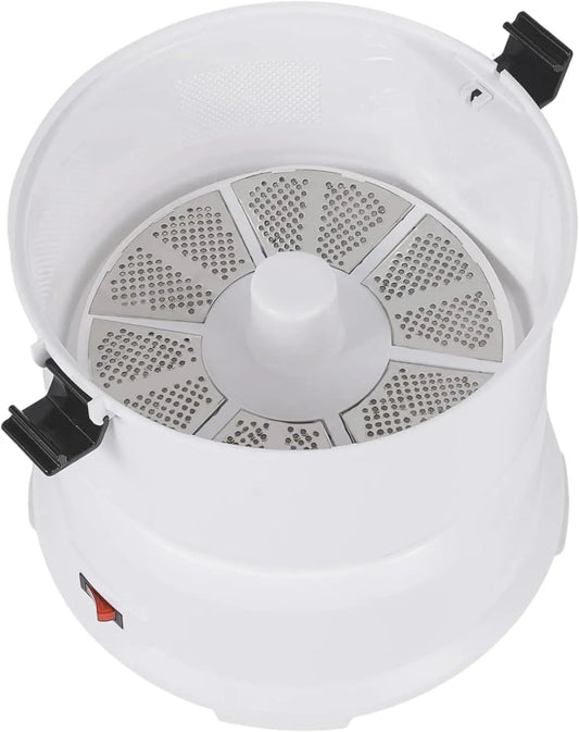 Aardappelschiller met 1 kg, 27 x 25,5 cm, 110V, 85 W, 10,03 inch, 15 minuten, RVS en wit