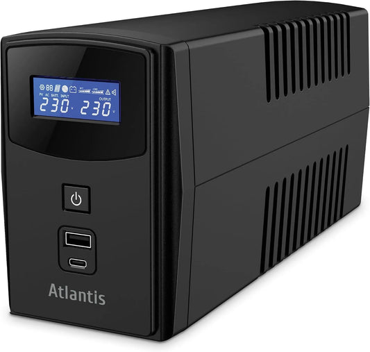 Atlantis A03-S1000P, UPS-noodstroomvoorziening, 600 W, USB