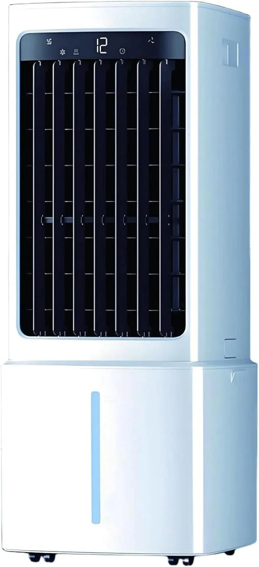 Luchtkoeler, 3 snelheden, 90° zwenking, ruimtebesparende koelventilator, 60 W energiezuinig, 35dB geluidsarm, airconditioning voor thuis