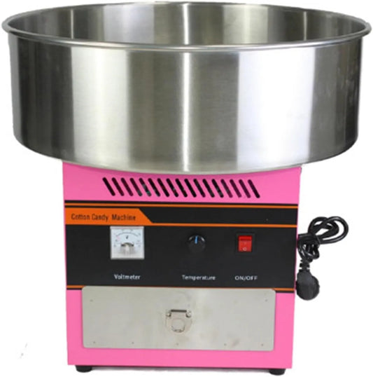 Commerciële Suikerspin Machine met 52X16CM, 30 seconden, 1000 W, RVS, aluminium en roze
