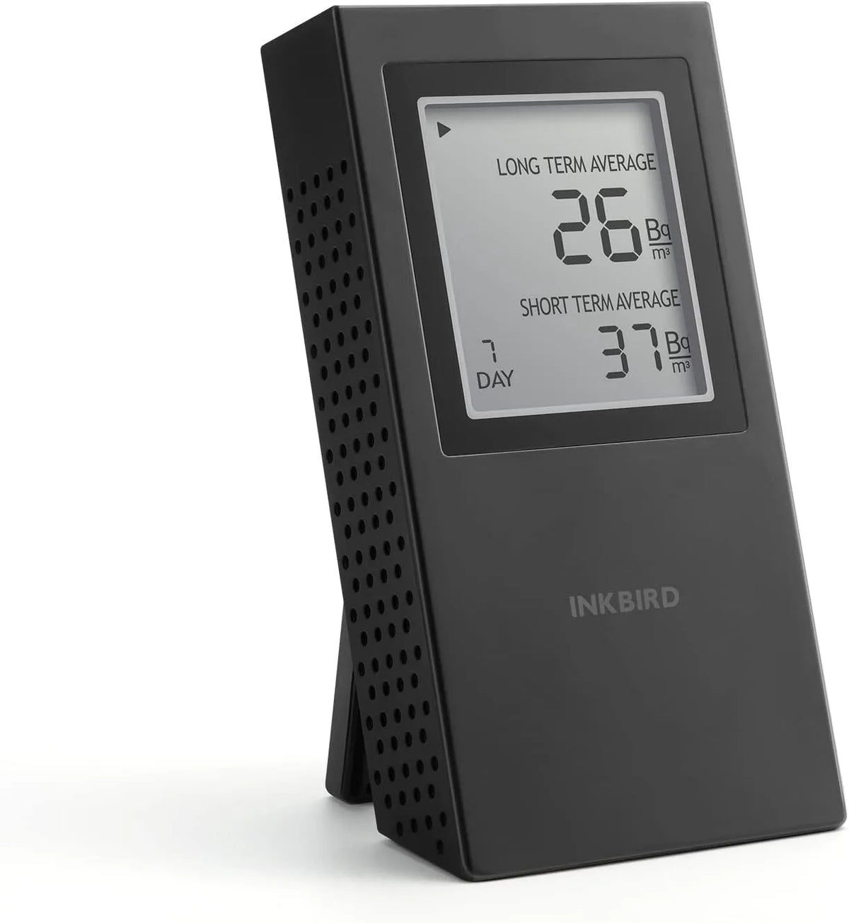 Radonmeter Ink-RD1 EU-Bq/m3 met radondetector, radonmeetapparaat voor thuis, kantoor versie EU-Bq/m3, zwart, korte en lange termijn