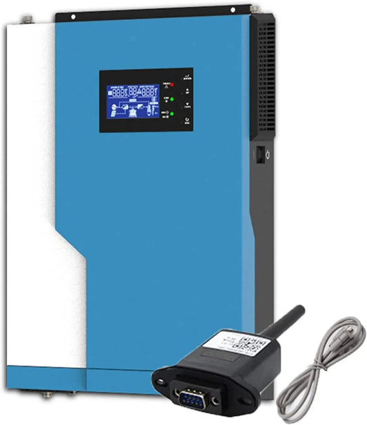Spanningsomvormer, 50 Hz, 5500 W 48 V DC 230 VAC zuivere sinusomvormer Off-grid omvormer, WiFi, hybride omvormer voor zonne-energie