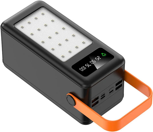 Ultrasnel opladende powerbank met een grote capaciteit van 120.000 mAh milliampère met 120.000 mAh en zwart