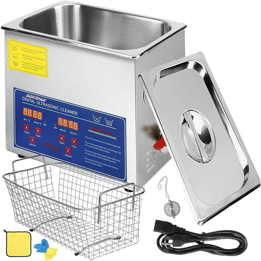 Ultrasoonreiniger, 10L, 240 W, timer, voor laboratoriumgereedschappen, auto-onderdelen